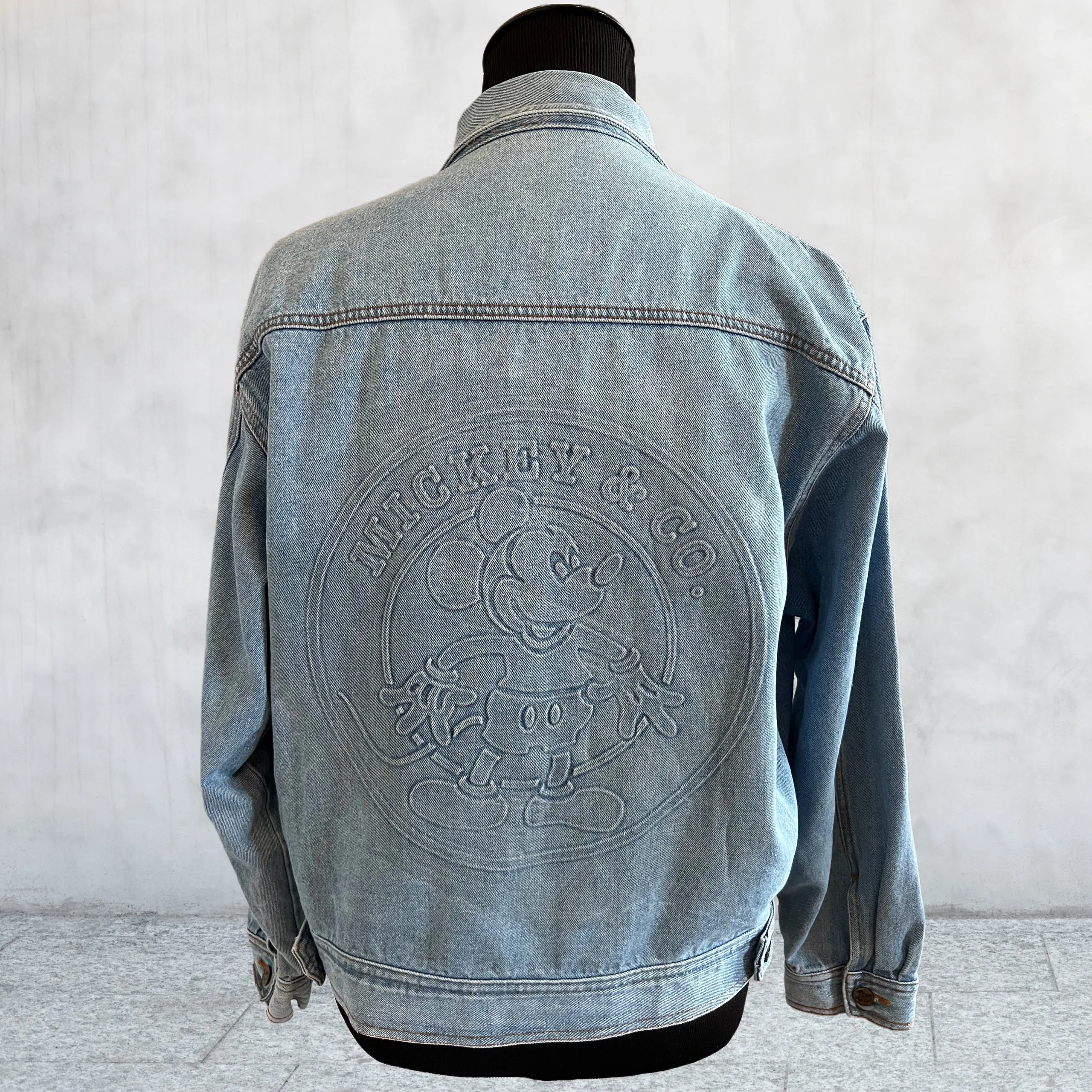 Vintage 90s Disney Denim Jacket.  Mickey & CO on back