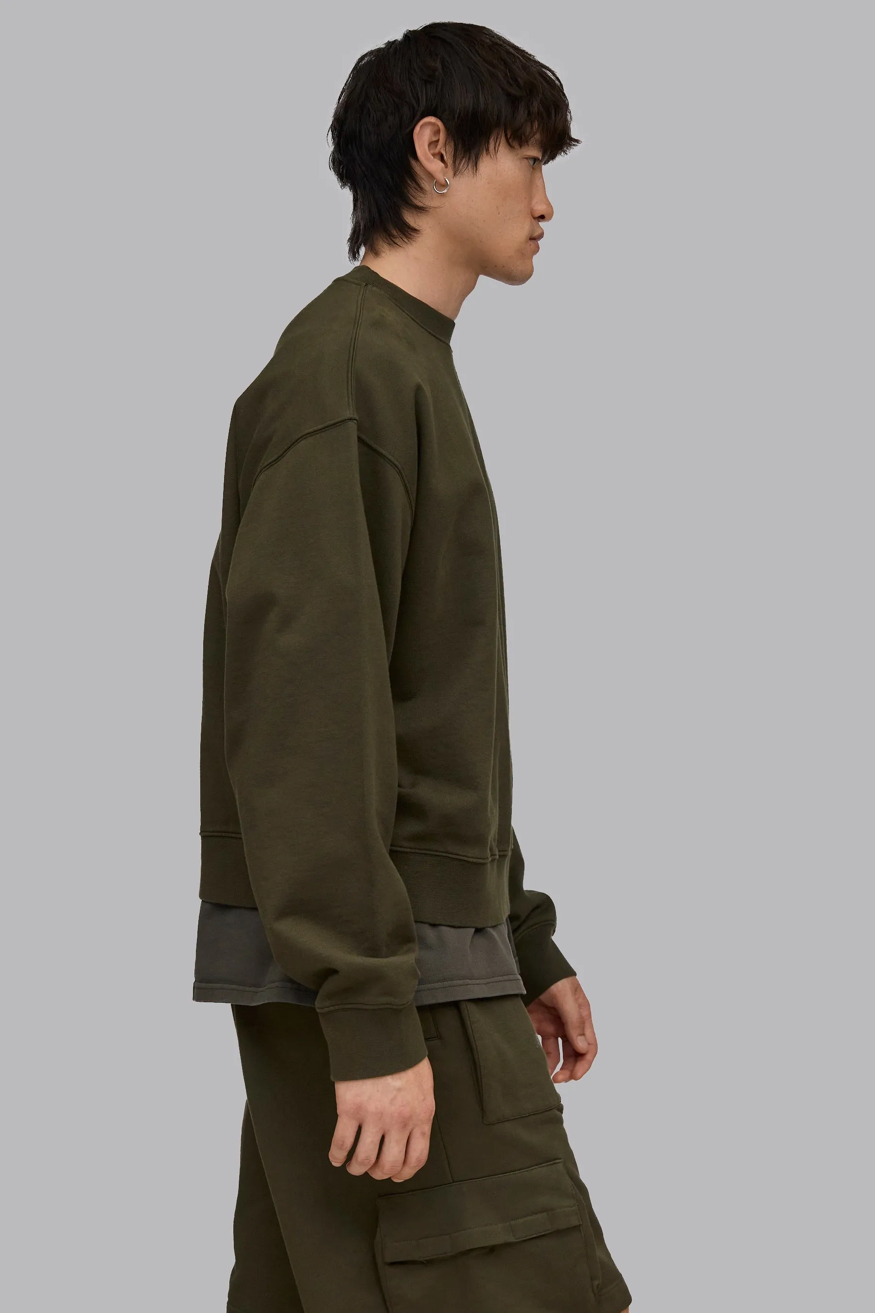 V_LYFE420 BOXY SWEATER - Khaki