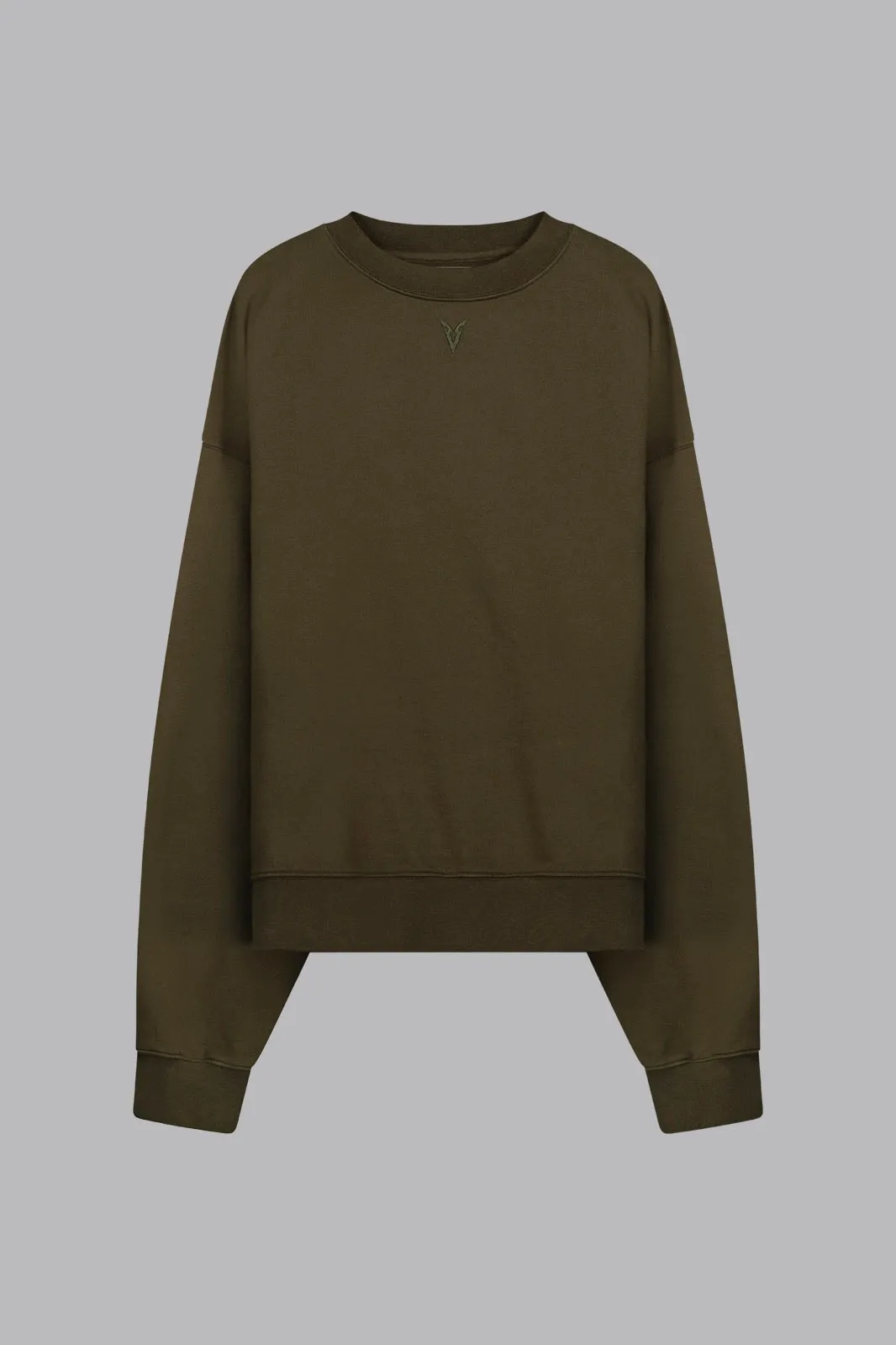 V_LYFE420 BOXY SWEATER - Khaki
