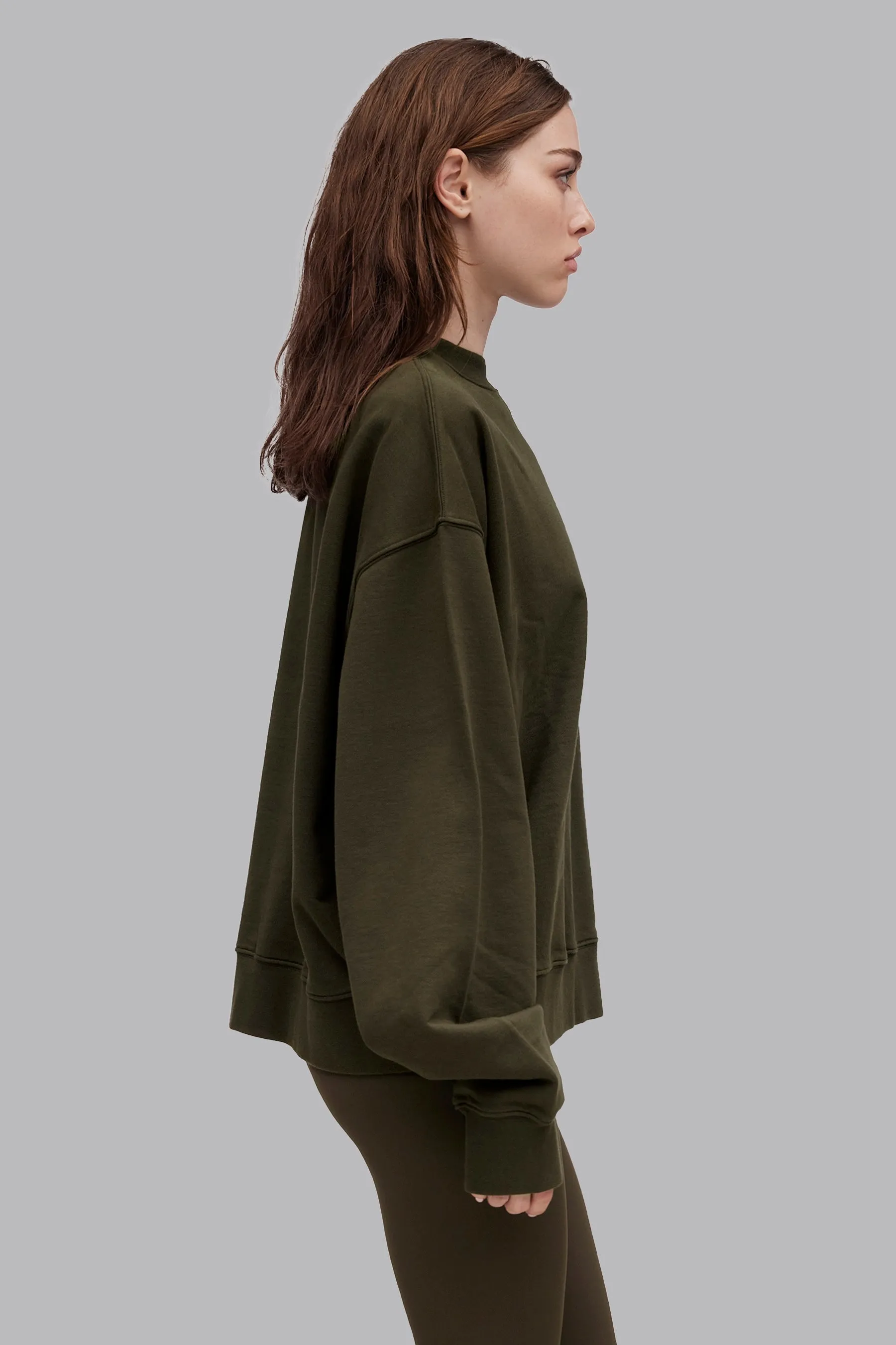 V_LYFE420 BOXY SWEATER - Khaki