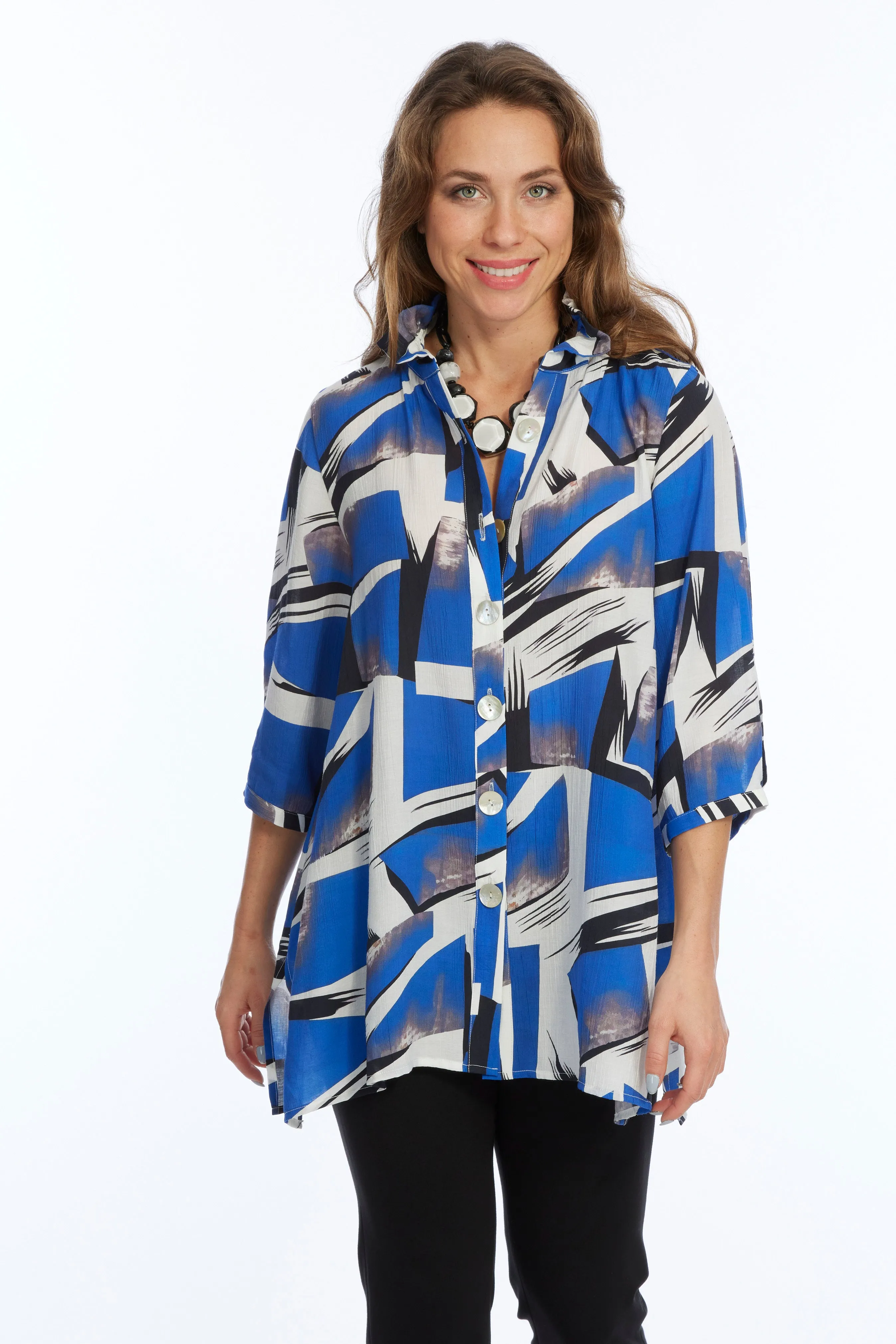 Women's Stand Up Wire Collar Shirt LIOR