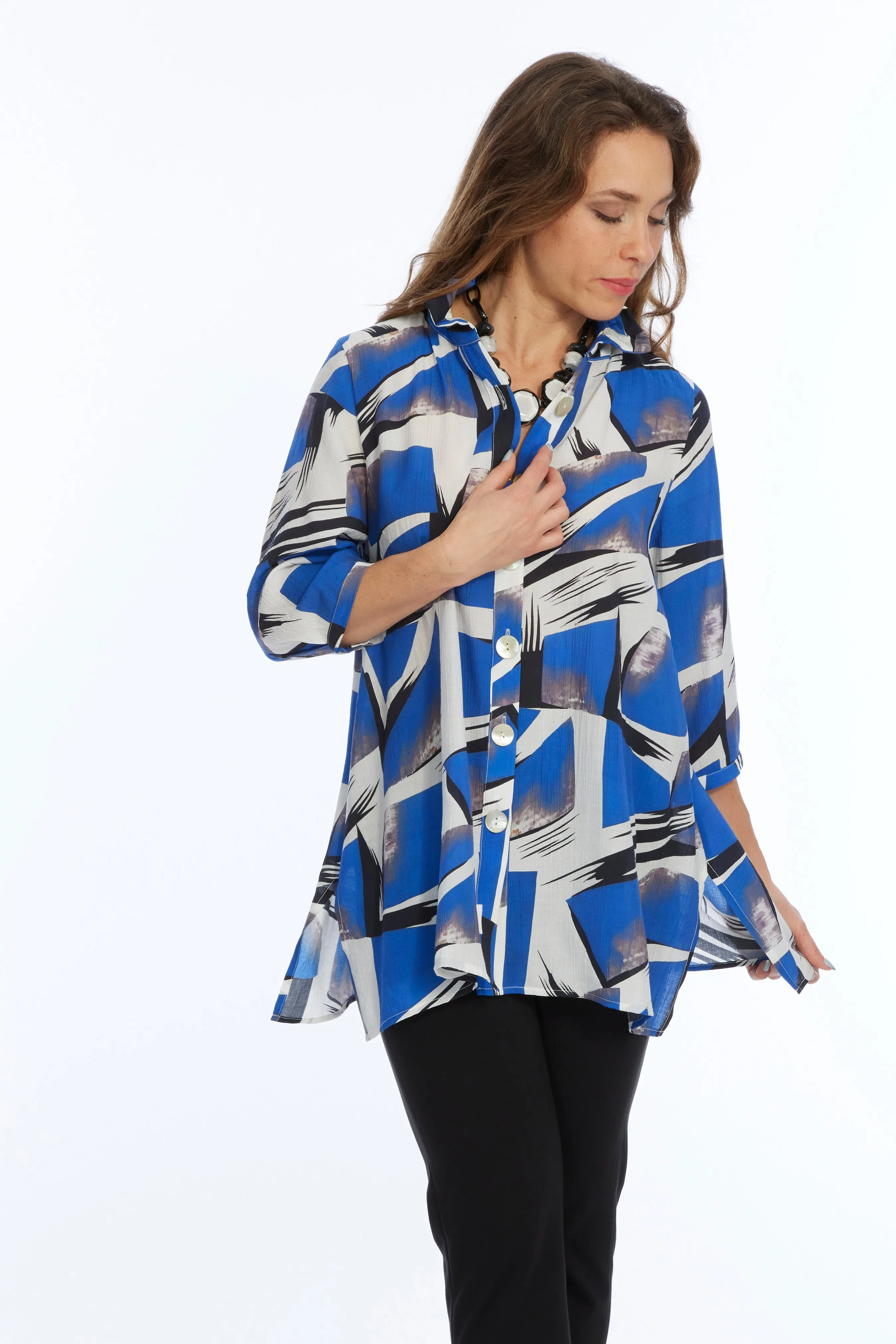 Women's Stand Up Wire Collar Shirt LIOR