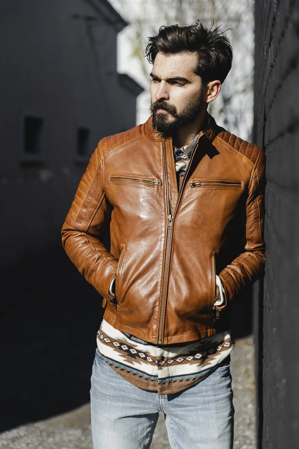 Zack Men's Fashion Leather Jacket