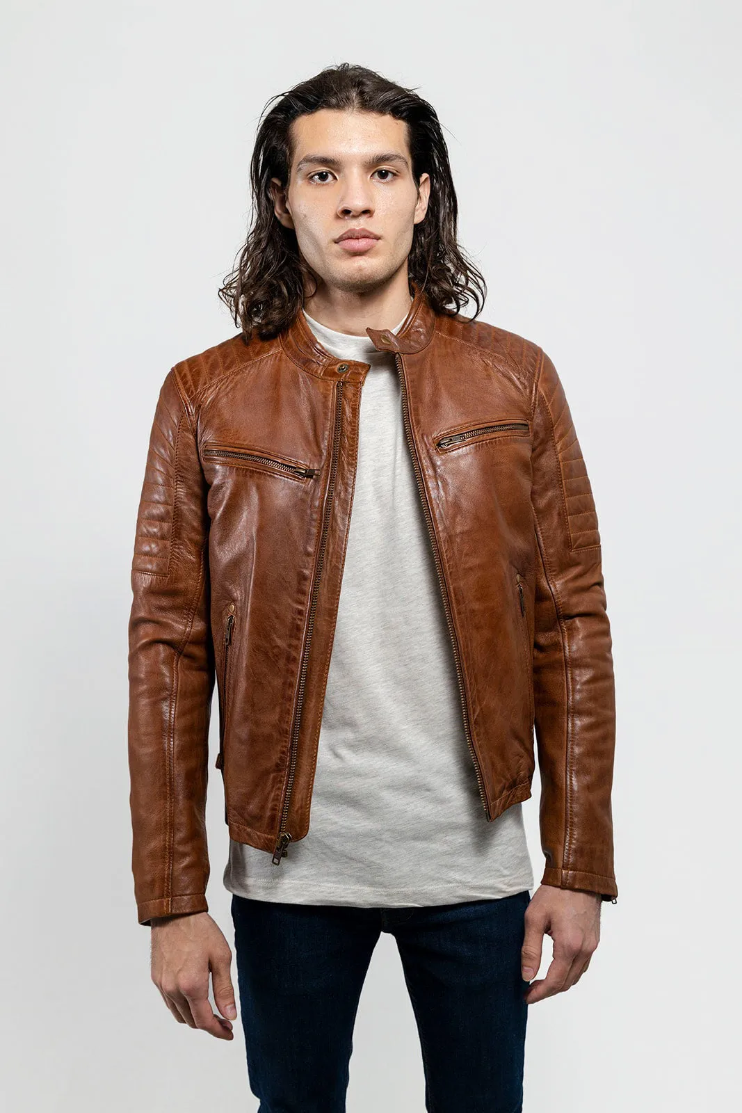 Zack Men's Fashion Leather Jacket