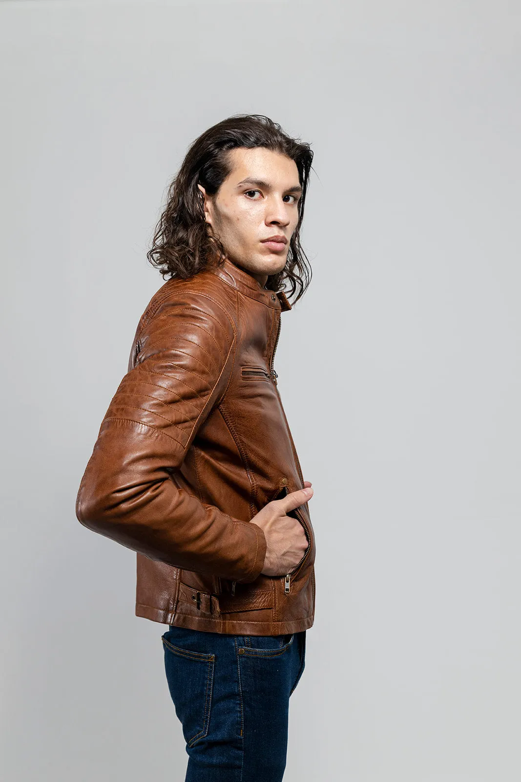 Zack Men's Fashion Leather Jacket